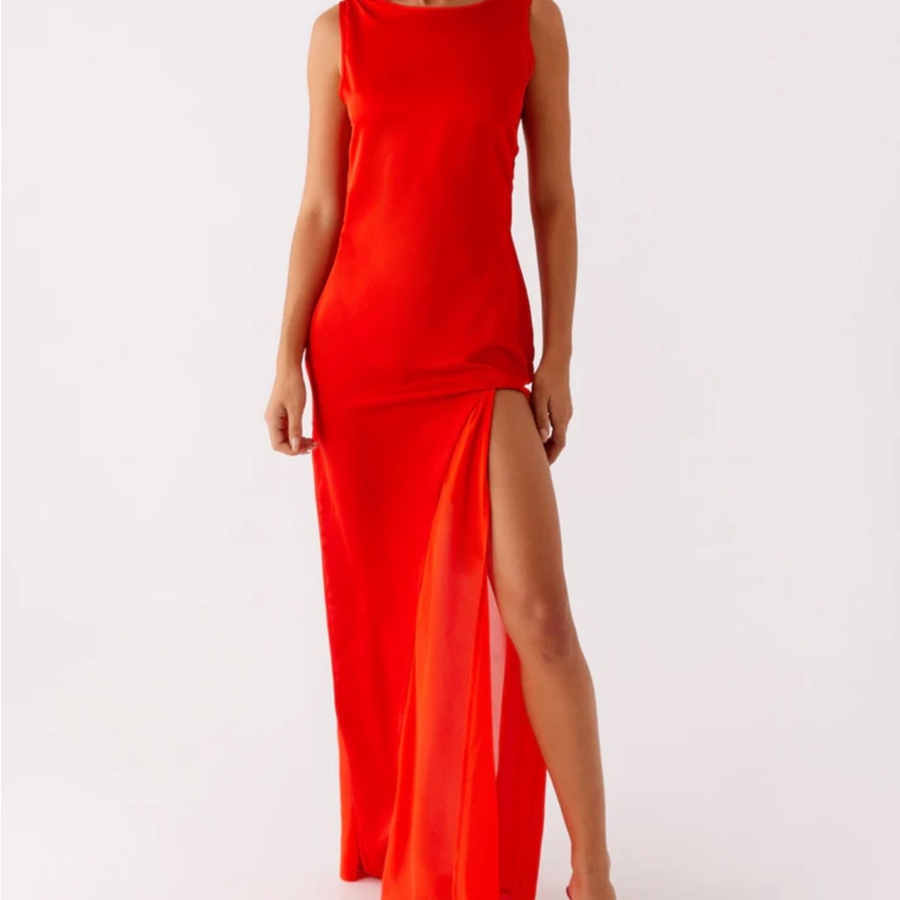 Peppermayo Red Backless Dress